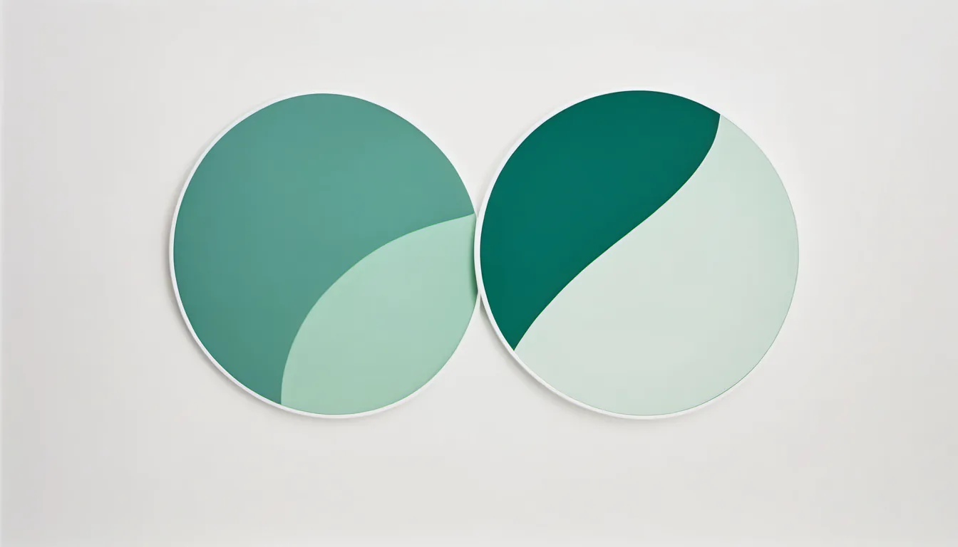 Abstract link path illustration in teal and pale mint on white — decorative header for Affiliate Disclosure