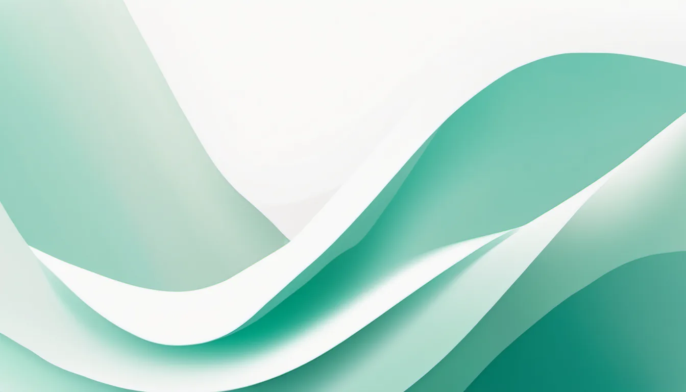 Abstract rising gradient wave illustration in teal and pale mint on white — decorative header for Freezers Under $300 Compared on Specs