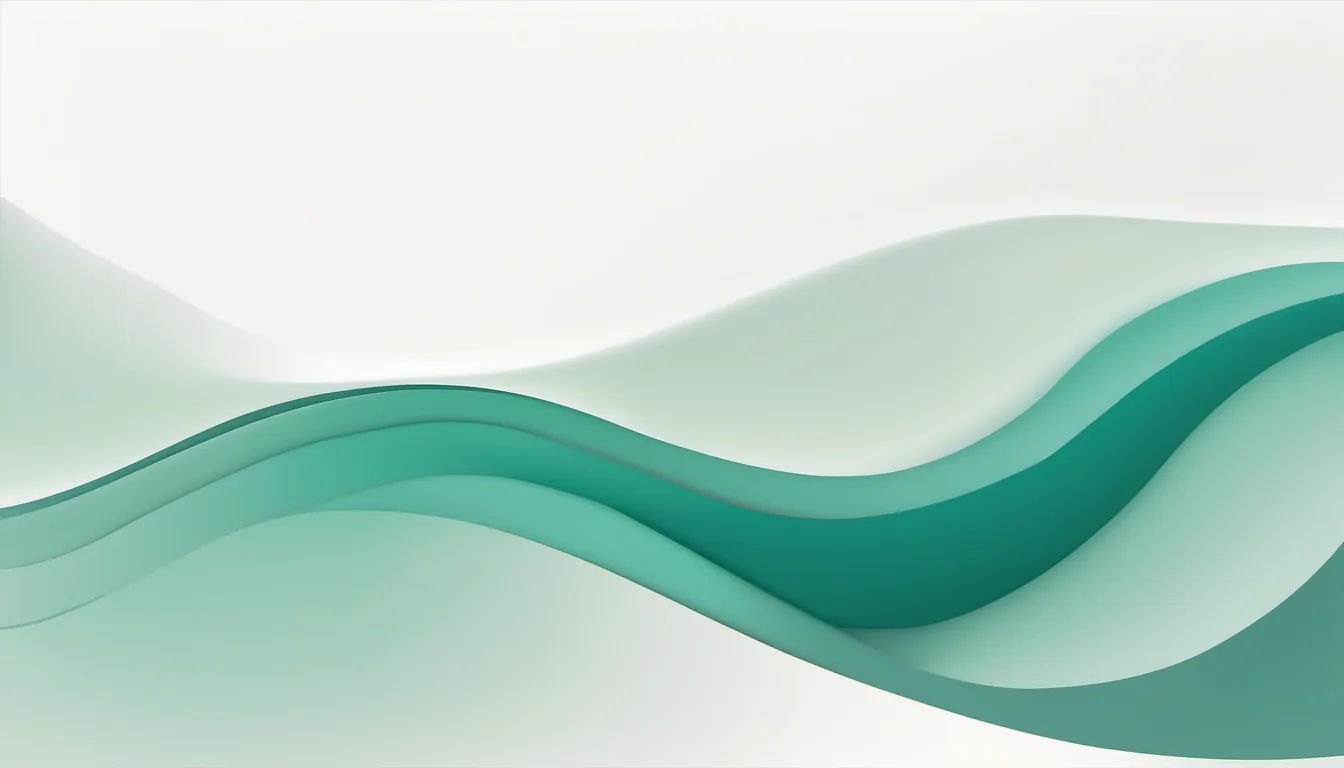 Abstract low wave and cold band illustration in teal and pale mint on white — decorative header for Garage-Ready Chest Freezers Compared