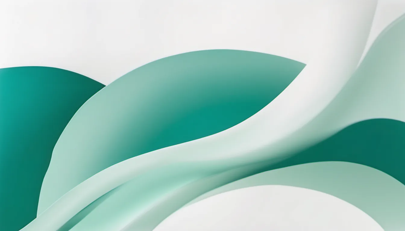 Abstract columns over cold band illustration in teal and pale mint on white — decorative header for Garage-Ready Upright Freezers Compared