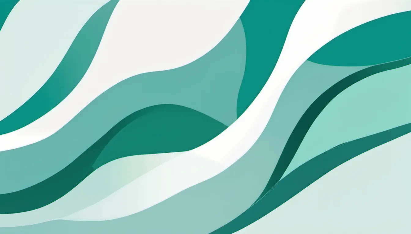 Abstract baseline band field illustration in teal and pale mint on white — decorative header for Freezer Specs Compared Against the Category