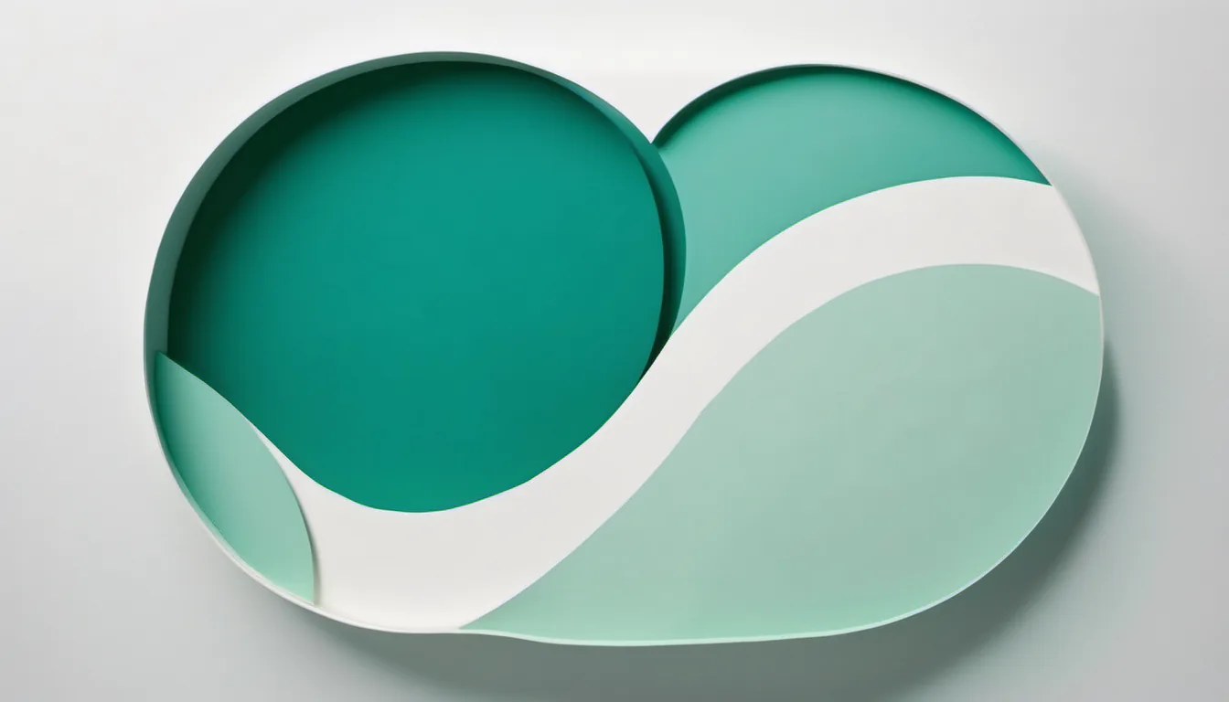 Abstract closed enclosure illustration in teal and pale mint on white — decorative header for Privacy Policy
