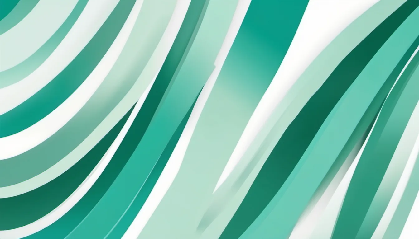 Abstract layered low ribbons illustration in teal and pale mint on white — decorative header for Small Chest Freezers (3-7 cu ft) Compared
